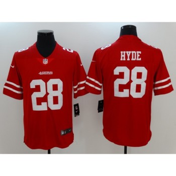 Men's San Francisco 49ers #28 Carlos Hyde Scarlet Vapor Untouchable Limited Stitched NFL Jersey