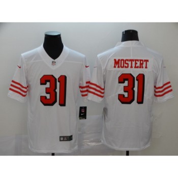 Men's San Francisco 49ers #31 Raheem Mostert New White Vapor Untouchable Limited Stitched NFL Jersey Men's San Francisco 49ers #31 Raheem Mostert New White Vapor Untouchable Limited Stitched NFL Jersey