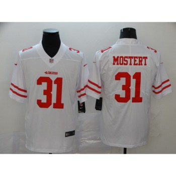 Men's San Francisco 49ers #31 Raheem Mostert White Vapor Untouchable Limited Stitched NFL Jersey Men's San Francisco 49ers #31 Raheem Mostert White Vapor Untouchable Limited Stitched NFL Jersey
