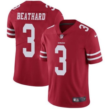Men's San Francisco 49ers #3 C.J. Beathard Red Vapor Untouchable Limited Stitched NFL Jersey Men's San Francisco 49ers #3 C.J. Beathard Red Vapor Untouchable Limited Stitched NFL Jersey