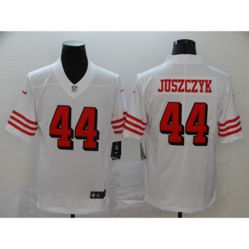 Men's San Francisco 49ers #44 Kyle Juszczyk White New Vapor Untouchable Limited Stitched NFL Jersey Men's San Francisco 49ers #44 Kyle Juszczyk White New Vapor Untouchable Limited Stitched NFL Jersey
