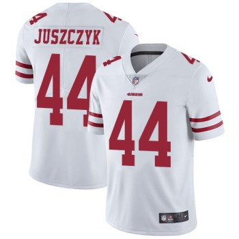 Men's San Francisco 49ers #44 Kyle Juszczyk White Vapor Untouchable Limited Stitched NFL Jersey Men's San Francisco 49ers #44 Kyle Juszczyk White Vapor Untouchable Limited Stitched NFL Jersey