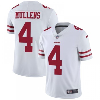 Men's San Francisco 49ers #4 Nick Mullens White Vapor Untouchable Limited Stitched NFL Jersey Men's San Francisco 49ers #4 Nick Mullens White Vapor Untouchable Limited Stitched NFL Jersey