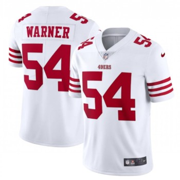 Men's San Francisco 49ers #54 Fred Warner 2022 New White Vapor Untouchable Stitched Jersey Men's San Francisco 49ers #54 Fred Warner 2022 New White Vapor Untouchable Stitched Jersey