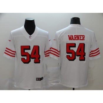 Men's San Francisco 49ers #54 Fred Warner White Color Rush Limited Stitched NFL Jersey Men's San Francisco 49ers #54 Fred Warner White Color Rush Limited Stitched NFL Jersey