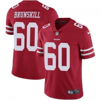 Men's San Francisco 49ers #60 Daniel Brunskill Red 2019 Vapor Untouchable Limited Stitched NFL Jersey Men's San Francisco 49ers #60 Daniel Brunskill Red 2019 Vapor Untouchable Limited Stitched NFL Jersey