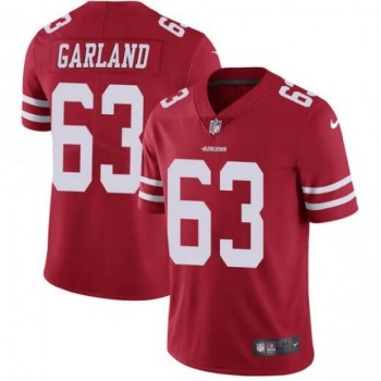 Men's San Francisco 49ers #63 Ben Garland Red Vapor Untouchable Limited Stitched NFL Jersey Men's San Francisco 49ers #63 Ben Garland Red Vapor Untouchable Limited Stitched NFL Jersey