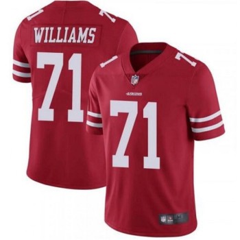 Men's San Francisco 49ers #71 Trent Williams Red Vapor Untouchable Limited Stitched Jersey Men's San Francisco 49ers #71 Trent Williams Red Vapor Untouchable Limited Stitched Jersey
