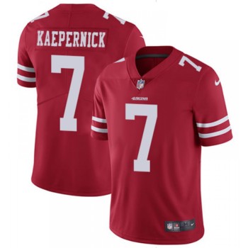 Men's San Francisco 49ers #7 Colin Kaepernick Red 2018 Vapor Untouchable Limited NFL Stitched Jersey Men's San Francisco 49ers #7 Colin Kaepernick Red 2018 Vapor Untouchable Limited NFL Stitched Jersey