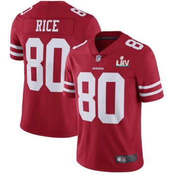 Men's San Francisco 49ers #80 Jerry Rice Red Super Bowl LIV Vaper Untouchable Limited Stitched NFL Jersey Men's San Francisco 49ers #80 Jerry Rice Red Super Bowl LIV Vaper Untouchable Limited Stitched NFL Jersey