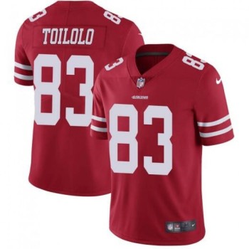Men's San Francisco 49ers #83 Levine Toilolo Red Vapor Untouchable Limited Stitched NFL Jersey Men's San Francisco 49ers #83 Levine Toilolo Red Vapor Untouchable Limited Stitched NFL Jersey