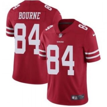 Men's San Francisco 49ers #84 Kendrick Bourne Red Vapor Untouchable Limited Stitched NFL Jersey Men's San Francisco 49ers #84 Kendrick Bourne Red Vapor Untouchable Limited Stitched NFL Jersey