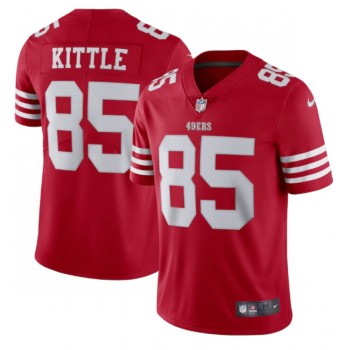 Men's San Francisco 49ers #85 George Kittle 2022 New Scarlet Vapor Untouchable Stitched Football Jersey Men's San Francisco 49ers #85 George Kittle 2022 New Scarlet Vapor Untouchable Stitched Football Jersey