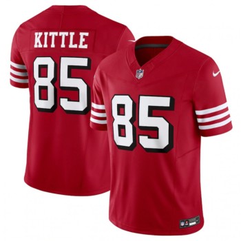 Men's San Francisco 49ers #85 George Kittle New Red 2023 F.U.S.E. Vapor Untouchable Limited Stitched Football Jersey Men's San Francisco 49ers #85 George Kittle New Red 2023 F.U.S.E. Vapor Untouchable Limited Stitched Football Jersey