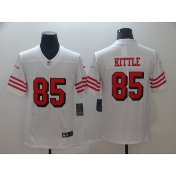 Men's San Francisco 49ers #85 George Kittle New White Vapor Untouchable Limited Stitched NFL Jersey Men's San Francisco 49ers #85 George Kittle New White Vapor Untouchable Limited Stitched NFL Jersey