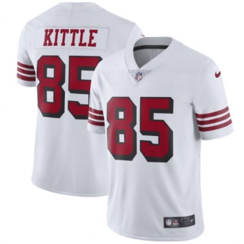 Men's San Francisco 49ers #85 George Kittle White Vapor Untouchable Limited Stitched Jersey Men's San Francisco 49ers #85 George Kittle White Vapor Untouchable Limited Stitched Jersey