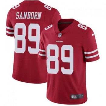 Men's San Francisco 49ers #89 Garrison Sanborn Red Vapor Untouchable Limited Stitched NFL Jersey Men's San Francisco 49ers #89 Garrison Sanborn Red Vapor Untouchable Limited Stitched NFL Jersey