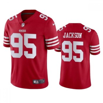 Men's San Francisco 49ers #95 Drake Jackson 2022 Red Vapor Untouchable Stitched Football Jersey Men's San Francisco 49ers #95 Drake Jackson 2022 Red Vapor Untouchable Stitched Football Jersey
