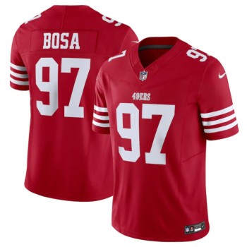 Men's San Francisco 49ers #97 Nick Bosa Red 2023 F.U.S.E. Vapor Untouchable Limited Stitched Football Jersey Men's San Francisco 49ers #97 Nick Bosa Red 2023 F.U.S.E. Vapor Untouchable Limited Stitched Football Jersey