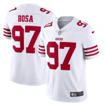 Men's San Francisco 49ers #97 Bosa 2022 New White Vapor Untouchable Stitched Jersey Men's San Francisco 49ers #97 Bosa 2022 New White Vapor Untouchable Stitched Jersey