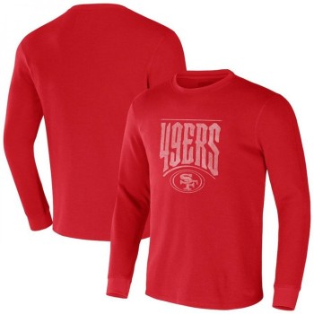 Men's San Francisco 49ers Darius Rucker Collection Scarlet Long Sleeve Thermal T-Shirt Men's San Francisco 49ers Darius Rucker Collection Scarlet Long Sleeve Thermal T-Shirt