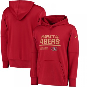 Men's San Francisco 49ers Scarlet Circuit Property Of Performance Pullover Hoodie