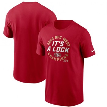 Men's San Francisco 49ers Scarlet 2023 NFC West Division Champions Locker Room Trophy Collection T-Shirt Men's San Francisco 49ers Scarlet 2023 NFC West Division Champions Locker Room Trophy Collection T-Shirt
