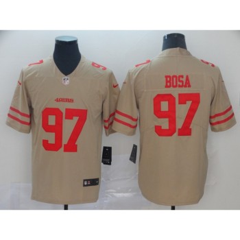 Men's San Francisco 49ers #97 Nick Bosa Gold Inverted Legend Stitched NFL Jersey Men's San Francisco 49ers #97 Nick Bosa Gold Inverted Legend Stitched NFL Jersey