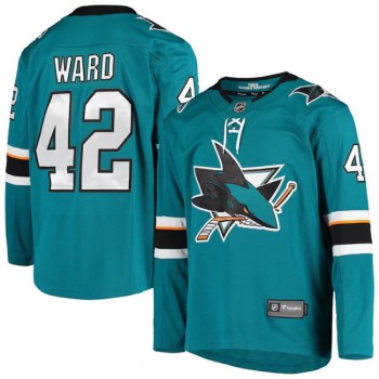 Men's San Jose Sharks #42 Joel Ward Teal Stitched Jersey Men's San Jose Sharks #42 Joel Ward Teal Stitched Jersey