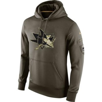 Men's San Jose Sharks Salute To Service NHL Hoodie Men's San Jose Sharks Salute To Service NHL Hoodie
