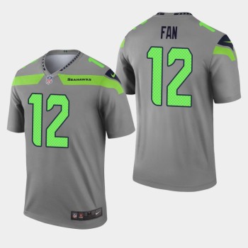 Men's Seattle Seahawks #12 Fan Gray Inverted Legend Jersey Men's Seattle Seahawks #12 Fan Gray Inverted Legend Jersey