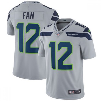 Men's Seattle Seahawks #12 Fan Gray Vapor Untouchable Limited Stitched NFL Jersey Men's Seattle Seahawks #12 Fan Gray Vapor Untouchable Limited Stitched NFL Jersey