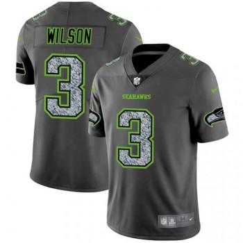 Men's Seattle Seahawks #3 Russell Wilson 2019 Gray Fashion Static Limited Stitched NFL Jersey Men's Seattle Seahawks #3 Russell Wilson 2019 Gray Fashion Static Limited Stitched NFL Jersey