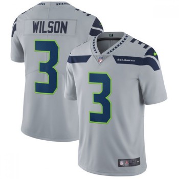 Men's Seattle Seahawks #3 Russell Wilson Gray Vapor Untouchable Limited Stitched NFL Jersey Men's Seattle Seahawks #3 Russell Wilson Gray Vapor Untouchable Limited Stitched NFL Jersey