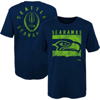 Men's Seattle Seahawks Navy Preschool Liquid Camo Logo T-Shirt Men's Seattle Seahawks Navy Preschool Liquid Camo Logo T-Shirt