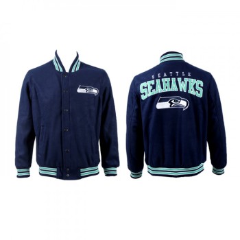 Men's Seattle Seahawks Navy Stitched Jacket Men's Seattle Seahawks Navy Stitched Jacket
