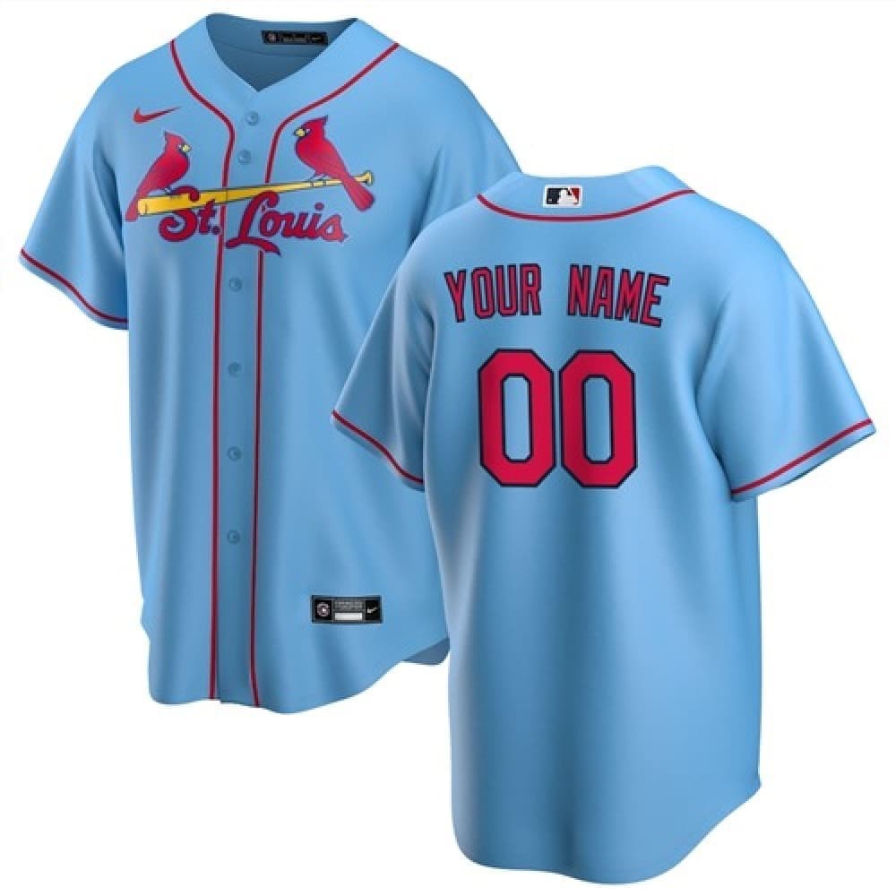 Youth St. Louis Cardinals Blue Stitched Baseball Custom Jersey Youth St. Louis Cardinals Blue Stitched Baseball Custom Jersey