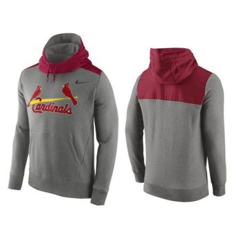 Men's St.Louis Cardinals Gray Cooperstown Collection Hybrid Pullover Hoodie