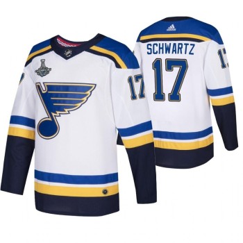 Men's St. Louis Blues #17 Jaden Schwartz 2019 White Stanley Cup Champions Stitched NHL Jersey Men's St. Louis Blues #17 Jaden Schwartz 2019 White Stanley Cup Champions Stitched NHL Jersey