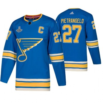 Men's St. Louis Blues #27 Alex Pietrangelo 2019 Blue Stanley Cup Champions Stitched NHL Jersey Men's St. Louis Blues #27 Alex Pietrangelo 2019 Blue Stanley Cup Champions Stitched NHL Jersey