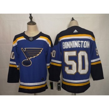 Men's St. Louis Blues #50 Jordan Binnington Blue Fashion Stitched NHL Jersey Men's St. Louis Blues #50 Jordan Binnington Blue Fashion Stitched NHL Jersey