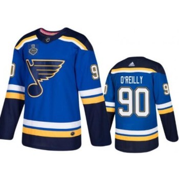 Men's St. Louis Blues #90 Ryan O'Reilly Blue 2019 Stanley Cup Champions Stitched NHL Jersey Men's St. Louis Blues #90 Ryan O'Reilly Blue 2019 Stanley Cup Champions Stitched NHL Jersey