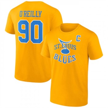 Men's St. Louis Blues #90 Ryan O'Reilly Yellow T-Shirt Men's St. Louis Blues #90 Ryan O'Reilly Yellow T-Shirt