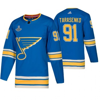 Men's St. Louis Blues #91 Vladimir Tarasenko 2019 Blue Stanley Cup Champions Stitched NHL Jersey Men's St. Louis Blues #91 Vladimir Tarasenko 2019 Blue Stanley Cup Champions Stitched NHL Jersey