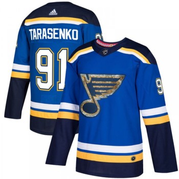 Men's St. Louis Blues #91 Vladimir Tarasenko Blue Fashion Gold Stitched NHL Jersey Men's St. Louis Blues #91 Vladimir Tarasenko Blue Fashion Gold Stitched NHL Jersey