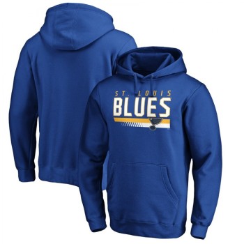 Men's St. Louis Blues Royal Staggered Stripe Pullover Hoodie Men's St. Louis Blues Royal Staggered Stripe Pullover Hoodie