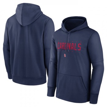Men's St. Louis Cardinals Navy Pregame Performance Pullover Hoodie Men's St. Louis Cardinals Navy Pregame Performance Pullover Hoodie