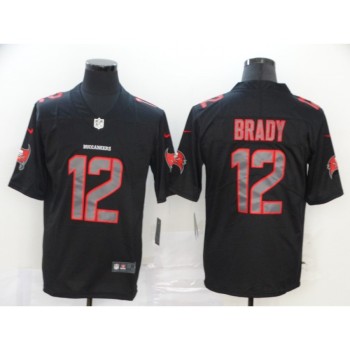 Men's Tampa Bay Buccaneers #12 Tom Brady Black Impact Limited Stitched NFL Jersey