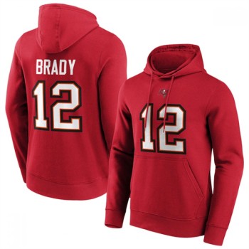 Men's Tampa Bay Buccaneers #12 Tom Brady Red Hoodie Men's Tampa Bay Buccaneers #12 Tom Brady Red Hoodie