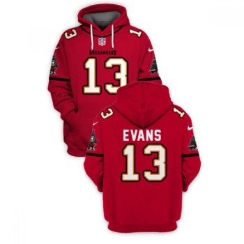 Men's Tampa Bay Buccaneers #13 Mike Evans 2021 Red Pullover Hoodie Men's Tampa Bay Buccaneers #13 Mike Evans 2021 Red Pullover Hoodie